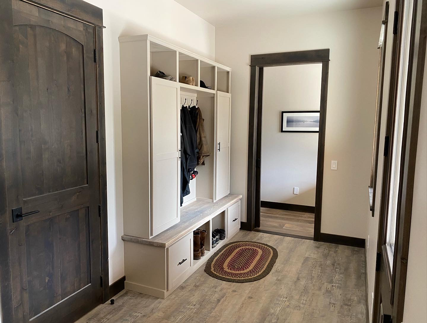 Halltree with lockers and drawer