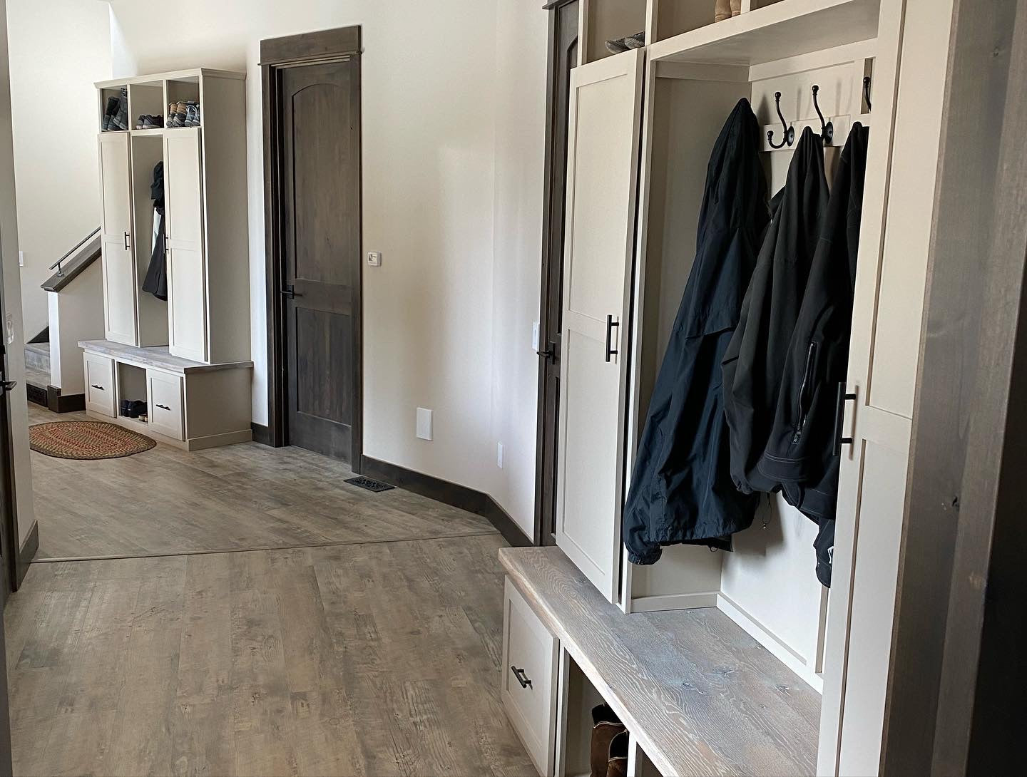 Halltree with lockers and drawer