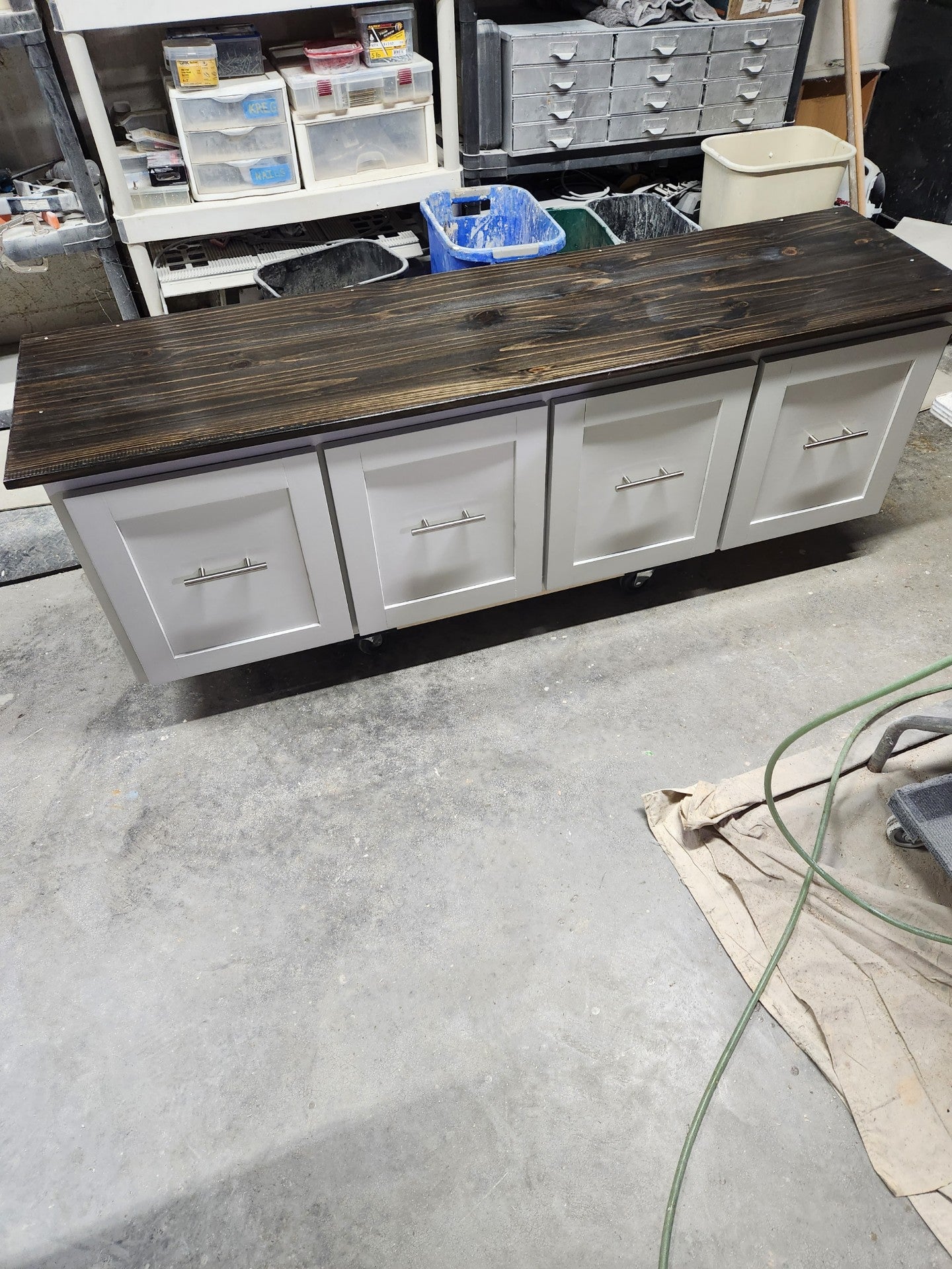 Mudroom storage Bench with 4 drawers