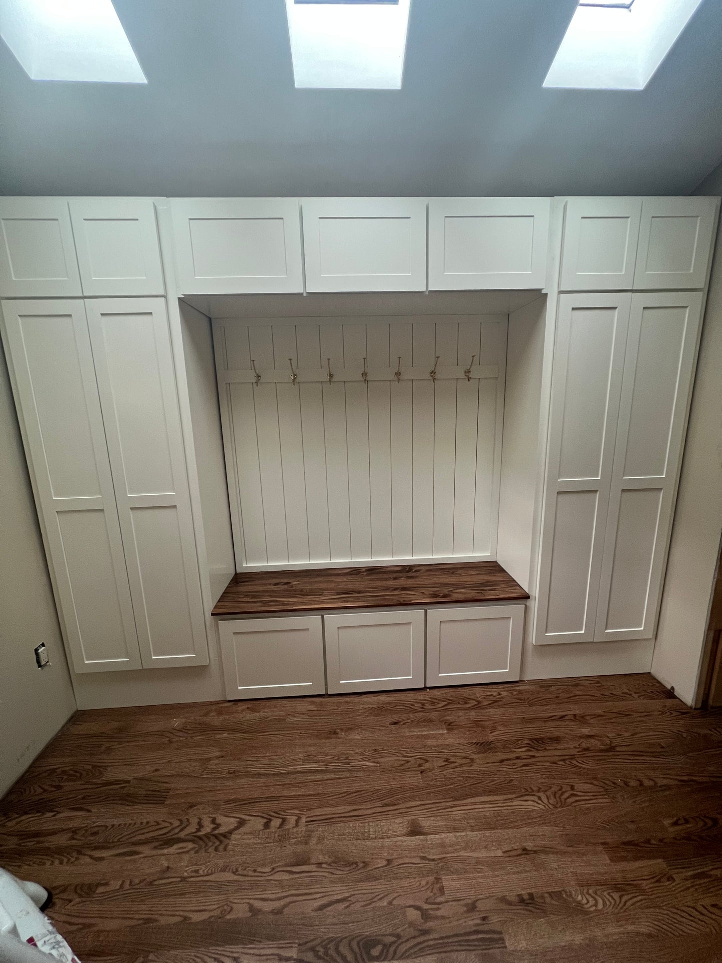 Custom built-in storage closet and mudroom