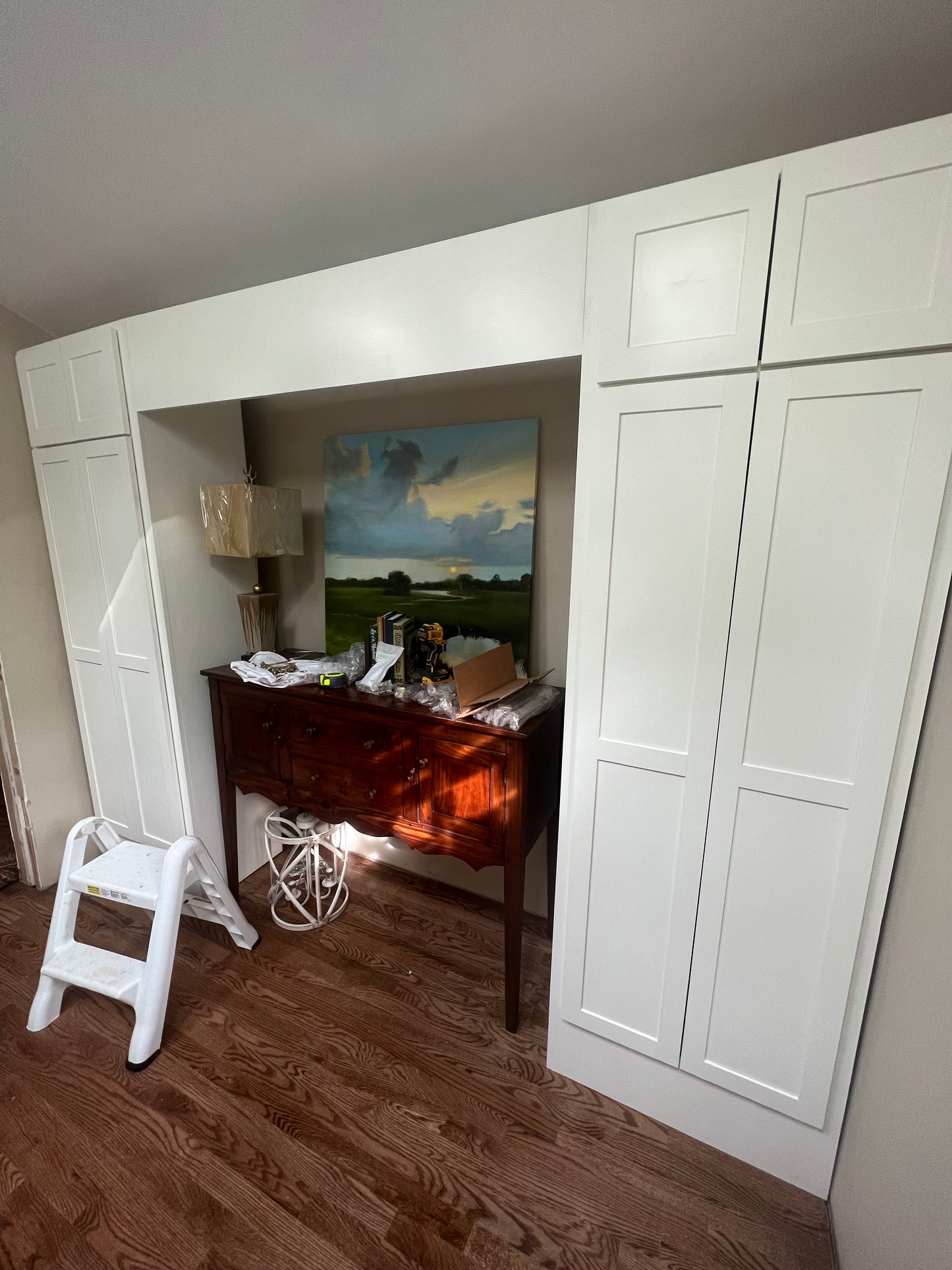 Custom built-in storage closet and mudroom